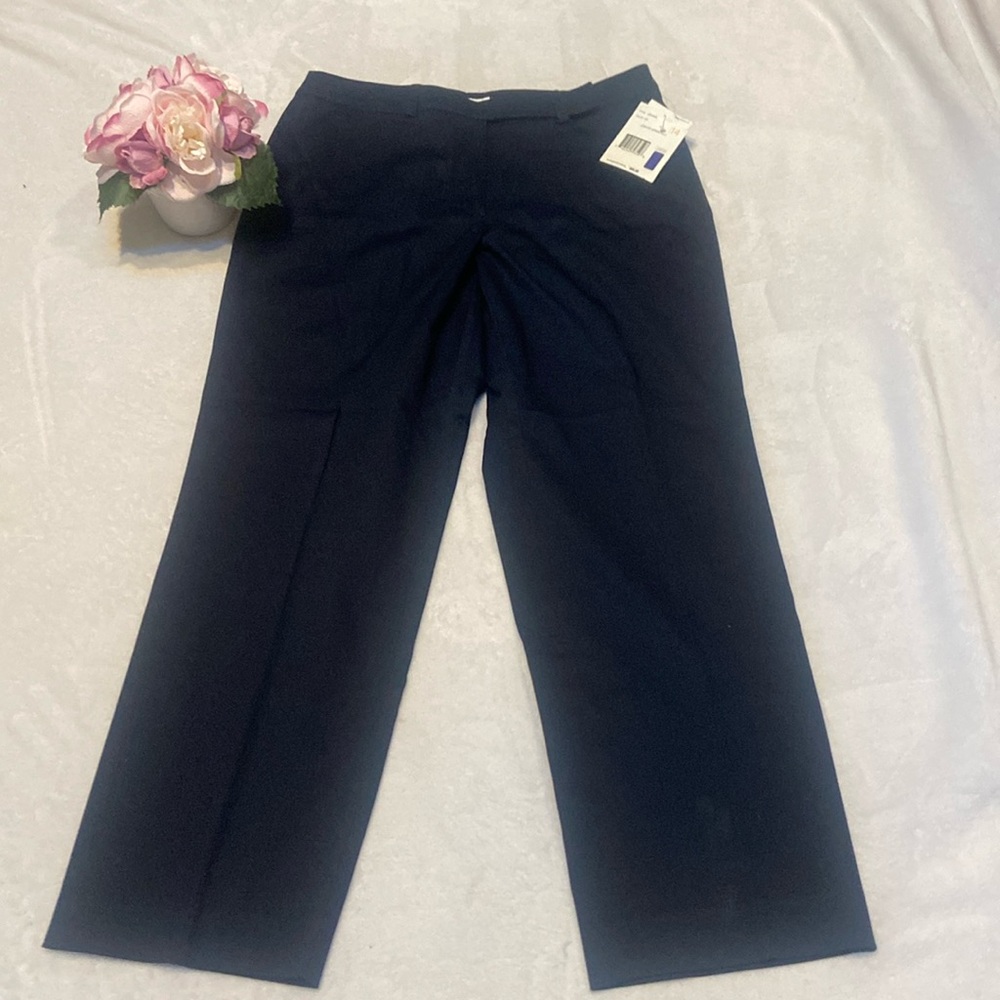 LIZ CLAIBORNE LIZSPORT Essentials Size 14 Petite AUDRA Navy Pants NWT